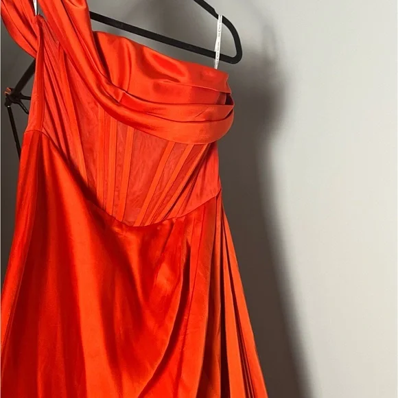 Dresses | Miss Circle Orange Gown Never Worn | Poshmark